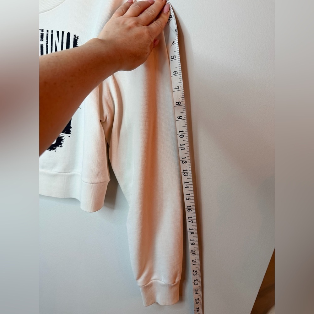 White Moschino Couture Cropped Sweater – Size 10 - Picture 10 of 12